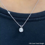 Load image into Gallery viewer, Round Cut Lab Diamond 4 Prong Solitaire Pendant For Women
