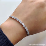 Load image into Gallery viewer, 1.25 Carat Round Cluster Lab Diamond Bracelet
