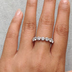 Load image into Gallery viewer, 0.50 To 5 Carat Lab Diamond Single Prong Eternity Wedding Band 14K Gold
