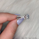 Load image into Gallery viewer, 1.50 Ct. Cushion Cut Diamond Twisted Halo Ring 14K Gold
