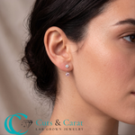 Load image into Gallery viewer, Fancy Color Lab 2 Ct Round Cut Earring Jacket