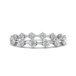 Load image into Gallery viewer, Eternity Scattered Affordable Lab Diamond Round Cut Women Band In 14K White Gold| Cuts &amp; Carat
