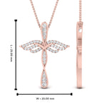 Load image into Gallery viewer, 0.25 Ctw Lab Diamond Cross Angel Pendant
