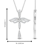 Load image into Gallery viewer, 0.25 Ctw Lab Diamond Cross Angel Pendant
