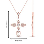 Load image into Gallery viewer, Antique Lab Diamond Cross Necklace 14K Gold
