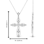 Load image into Gallery viewer, Antique Lab Diamond Cross Necklace 14K Gold
