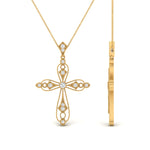 Load image into Gallery viewer, Antique Lab Diamond Cross Necklace 14K Gold
