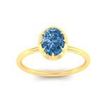 Load image into Gallery viewer, Lab Fancy Colored Solitaire Oval Antique Style Ring