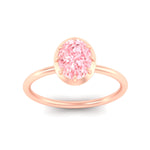 Load image into Gallery viewer, Lab Fancy Colored Solitaire Oval Antique Style Ring