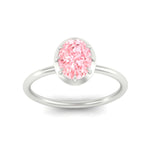 Load image into Gallery viewer, Lab Fancy Colored Solitaire Oval Antique Style Ring