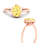 Load image into Gallery viewer, Lab Fancy Colored Solitaire Oval Antique Style Ring