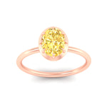 Load image into Gallery viewer, Lab Fancy Colored Solitaire Oval Antique Style Ring
