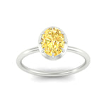Load image into Gallery viewer, Lab Fancy Colored Solitaire Oval Antique Style Ring