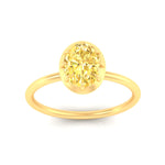 Load image into Gallery viewer, Lab Fancy Colored Solitaire Oval Antique Style Ring