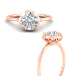 Load image into Gallery viewer, antique-style-round-diamond-bezel-solitaire-engagement-ring-in-rose-gold-fdenr11614roangle3-nl-rg.jpg