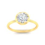 Load image into Gallery viewer, antique-style-round-diamond-bezel-solitaire-engagement-ring-in-yellow-gold-fdenr11614roangle5-nl-yg.jpg