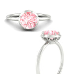 Load image into Gallery viewer, antique-style-round-vivid-pink-bezel-solitaire-engagement-ring-in-white-gold-fdenr11614rogvpinkangle3-nl-wg.jpg