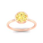 Load image into Gallery viewer, Solitaire Round Lab Fancy Colored Antique Style Engagement Ring
