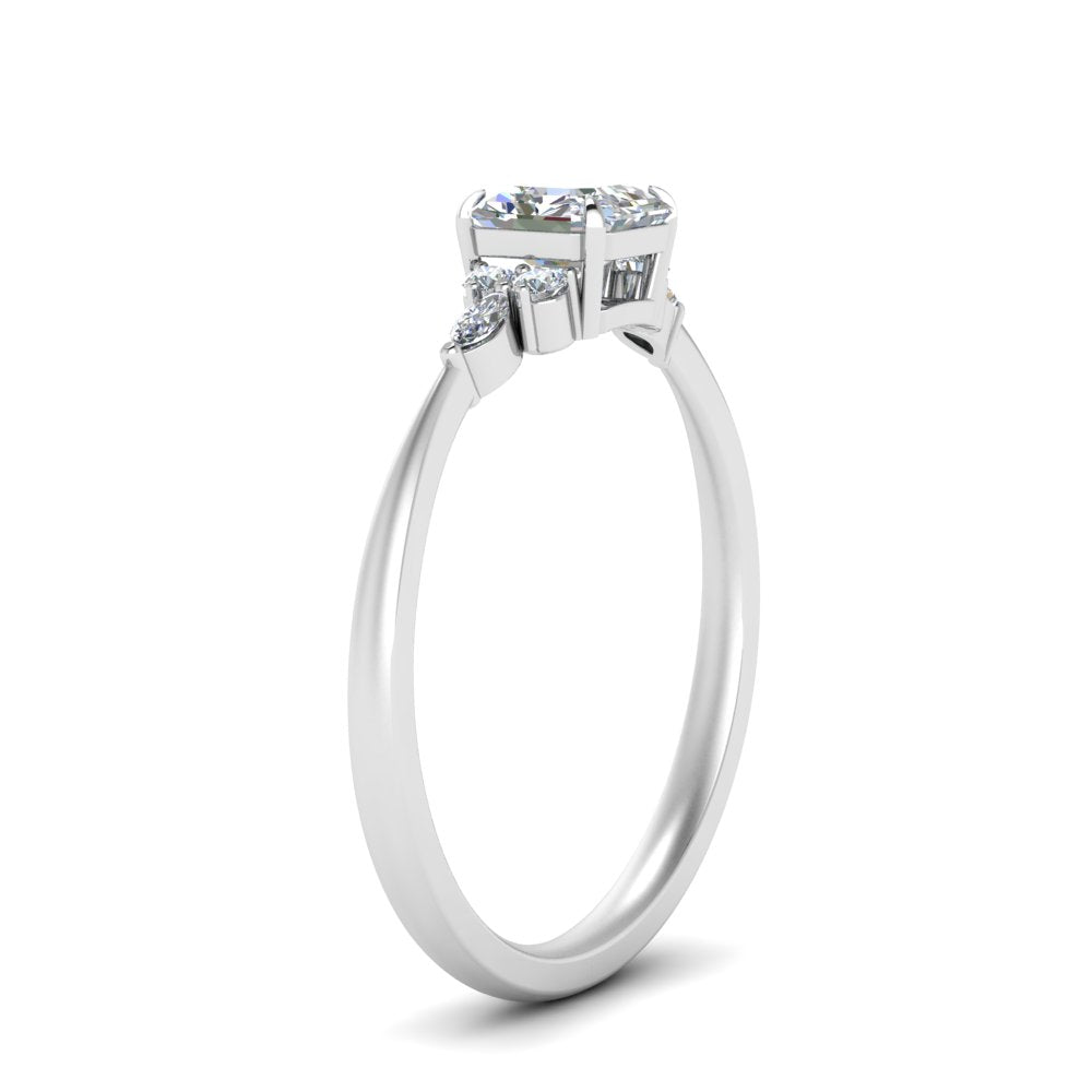 Lab diamond Petite Engagement Rings 14K Gold