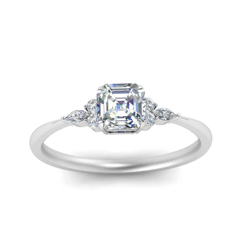 Lab diamond Petite Engagement Rings 14K Gold