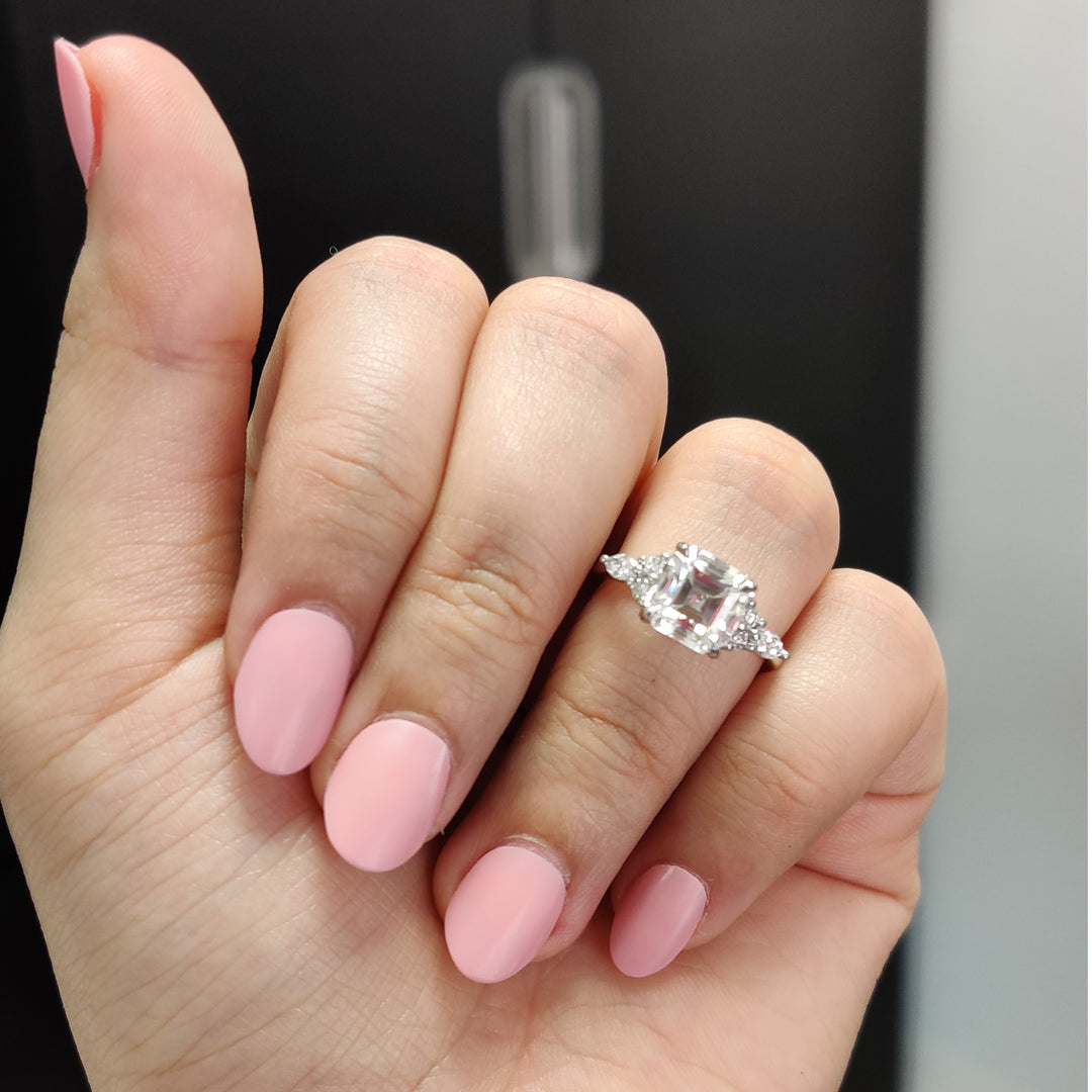 Lab diamond Petite Engagement Rings 14K Gold