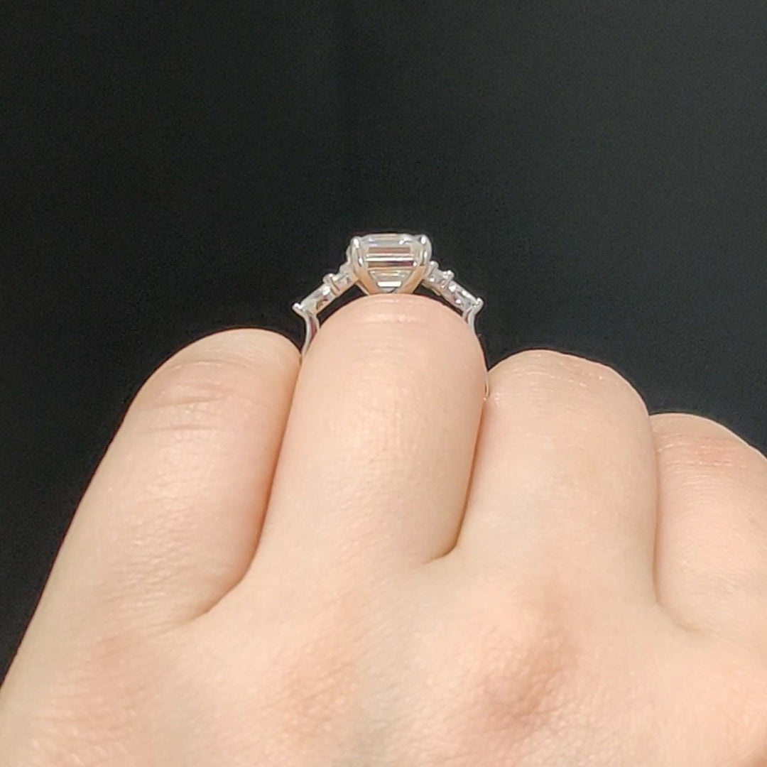 Lab diamond Petite Engagement Rings 14K Gold