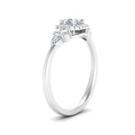Load image into Gallery viewer, Lab Asscher Cut diamond Halo Engagement Rings 14K White Gold
