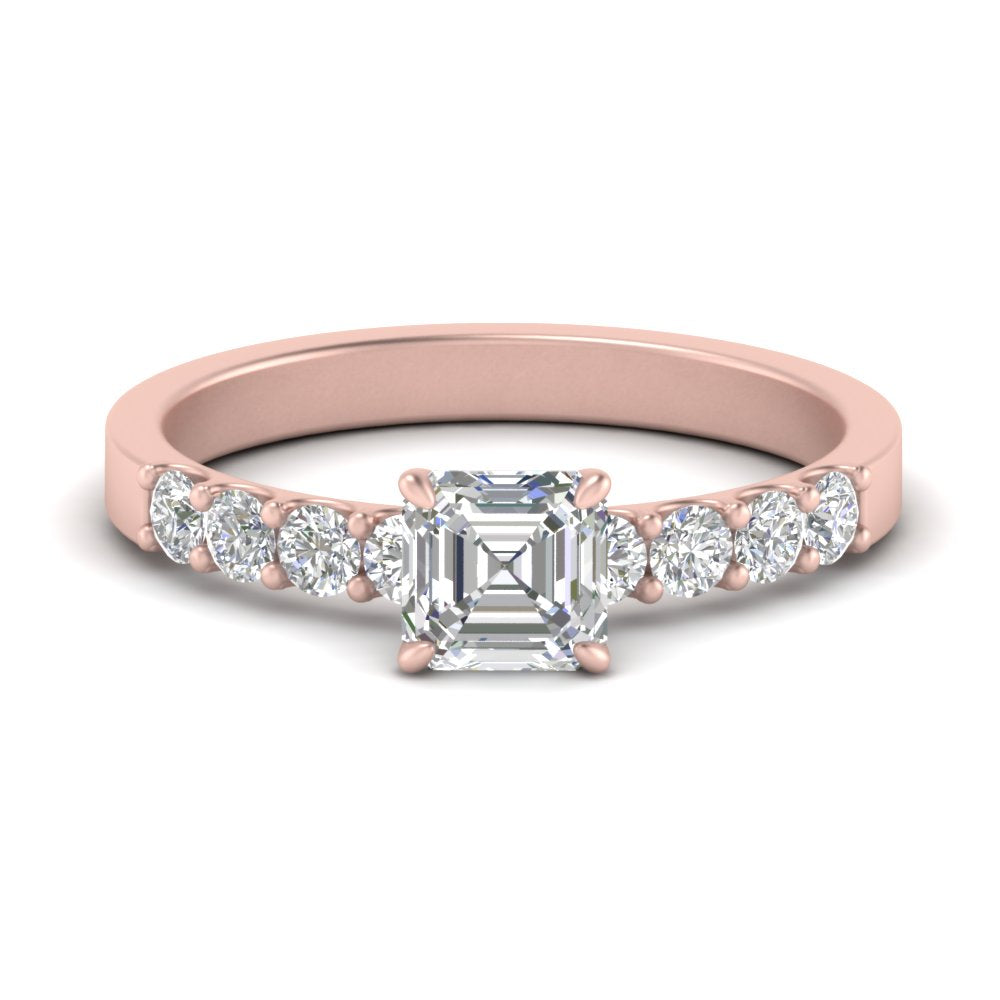 Solitaire With Accents Lab Diamond Ring 14K Gold