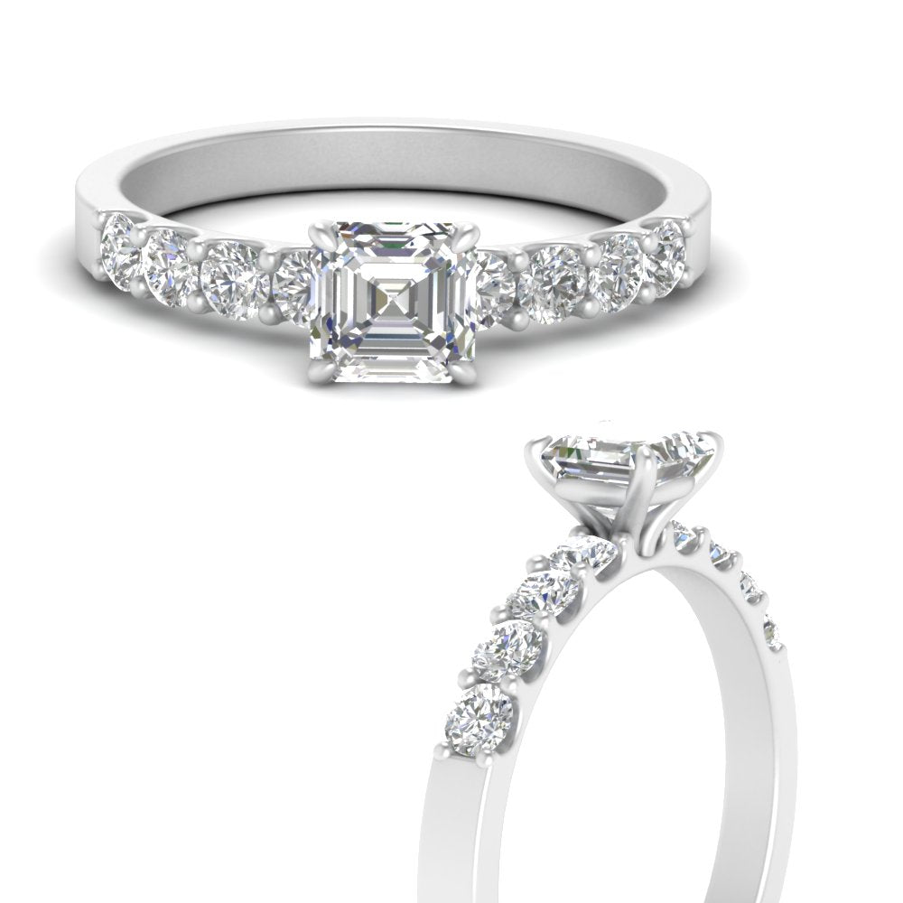 Solitaire With Accents Lab Diamond Ring 14K Gold