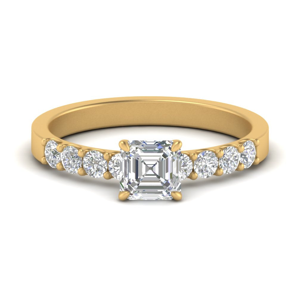 Solitaire With Accents Lab Diamond Ring 14K Gold