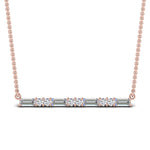 Load image into Gallery viewer, 5/8 Carat Women Lab Grown Diamond Bar Necklace 14K Gold
