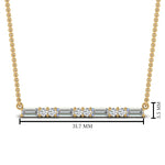 Load image into Gallery viewer, 5/8 Carat Women Lab Grown Diamond Bar Necklace 14K Gold

