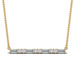 Load image into Gallery viewer, 5/8 Carat Women Lab Grown Diamond Bar Necklace 14K Gold

