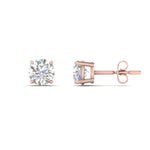 Load image into Gallery viewer, 0.25 To 5 Carat Lab Diamond Round Stud Earring 14K Gold
