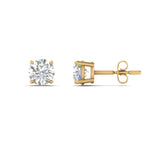 Load image into Gallery viewer, 0.25 To 5 Carat Lab Diamond Round Stud Earring 14K Gold
