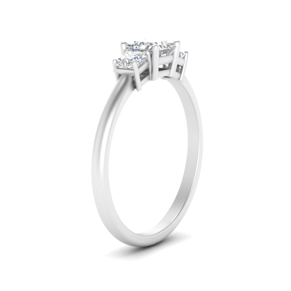 Basket 3 Stone Lab Diamond Ring 14K Gold
