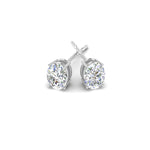 Load image into Gallery viewer, 1/2 To 5 Ctw Oval Basket Prong Lab Diamond Stud Earring 14K Gold
