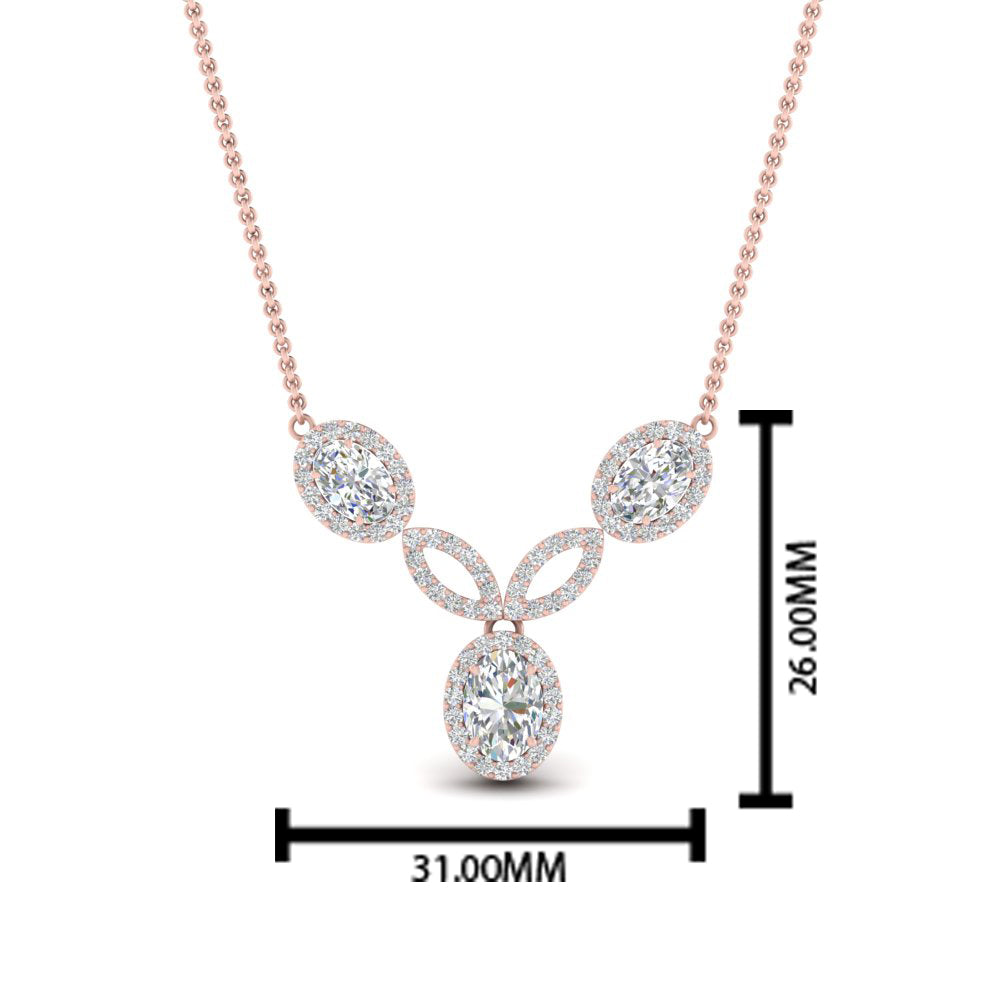 Beautiful Lab Diamond Halo Drop Pendant 14K Gold