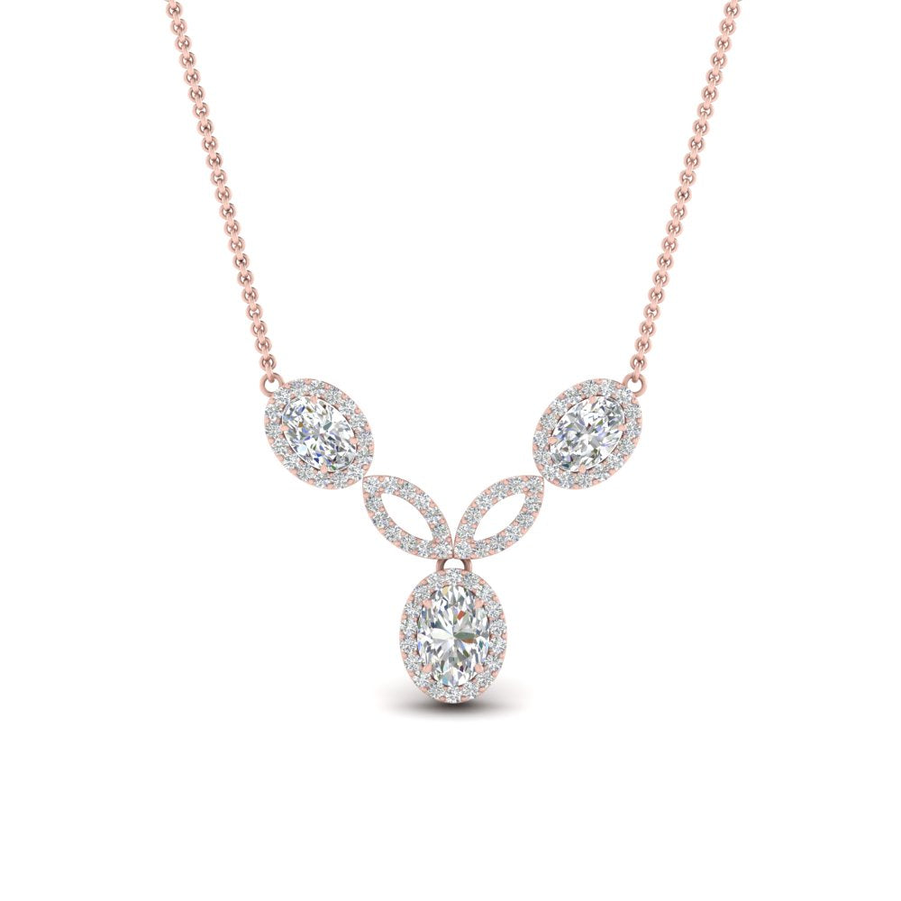 Beautiful Lab Diamond Halo Drop Pendant 14K Gold