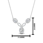 Load image into Gallery viewer, 2.30 Ctw Round And Oval Cut Lab Diamond Beautiful Halo Drop Pendant For Women 14K Gold
