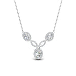 Load image into Gallery viewer, 2.30 Ctw Round And Oval Cut Lab Diamond Beautiful Halo Drop Pendant For Women 14K Gold
