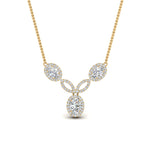 Load image into Gallery viewer, Beautiful Lab Diamond Halo Drop Pendant 14K Gold
