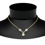 Load image into Gallery viewer, Beautiful Lab Diamond Halo Drop Pendant 14K Gold
