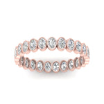 Load image into Gallery viewer, Bezel Lab Diamond Oval Cut Eternity Women Ring In 14K Rose Gold | Cuts &amp; Carat
