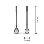 Load image into Gallery viewer, 0.20 Carat Lab Diamond Bezel Delicate Round Hoops Earrings For Women 14K Gold

