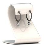 Load image into Gallery viewer, 0.20 Carat Lab Diamond Bezel Delicate Round Hoops Earrings For Women 14K Gold
