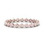 Load image into Gallery viewer, Lab Diamond Stacking Eternity Women band Bezel Set In 14k Rose Gold | Cuts &amp; Carat

