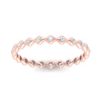 Load image into Gallery viewer, Lab Diamond Stacking Eternity Women band Bezel Set In 14k Rose Gold | Cuts &amp; Carat
