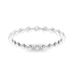Load image into Gallery viewer, Lab Diamond Stacking Eternity Women band Bezel Set In 14k White Gold | Cuts &amp; Carat
