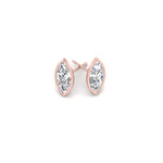 Load image into Gallery viewer, 0.50 To 5 Carat Lab Diamond Marquise Stud Bezel Set Earring For Women 14K Gold

